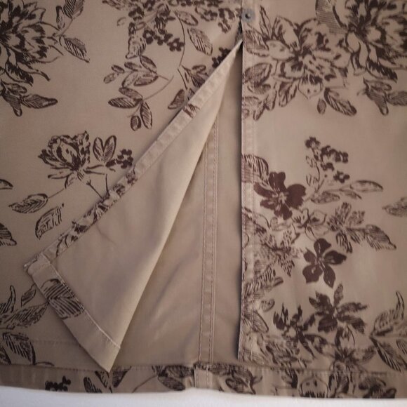 Eddie Bauer Ladies Straight Fit Size 10 Tan & Brown Jean Skirt - Picture 6 of 12